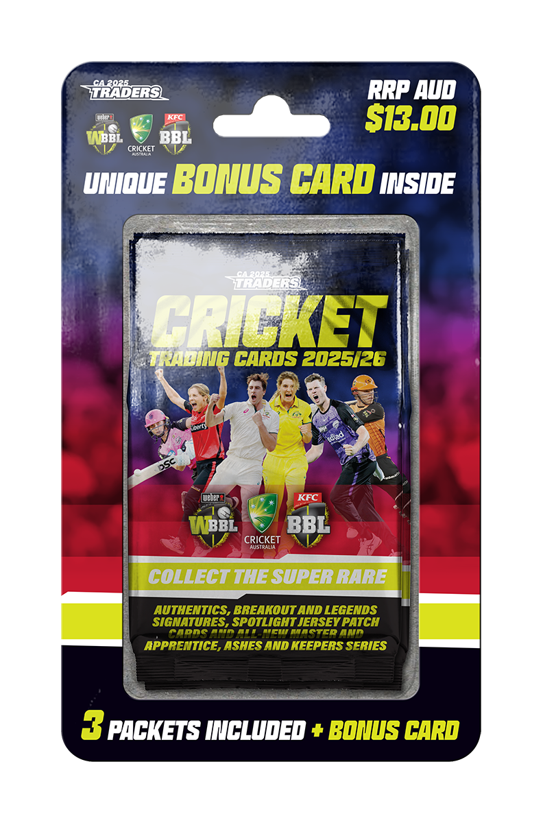 Cricket Australia Retail Trading Card Starter Pack (3 Packs)