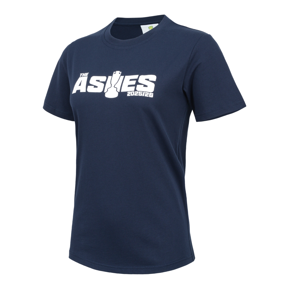 Ashes 25/26 Youth Navy Tee