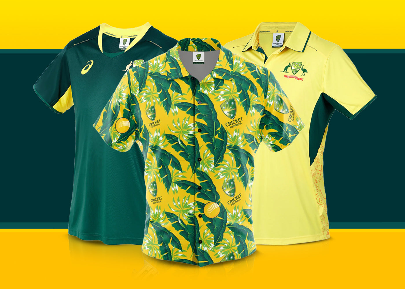 Cheer on Australia in green and gold during the ICC Men's T20 World Cup with the latest Cricket Australia Supporter Range.