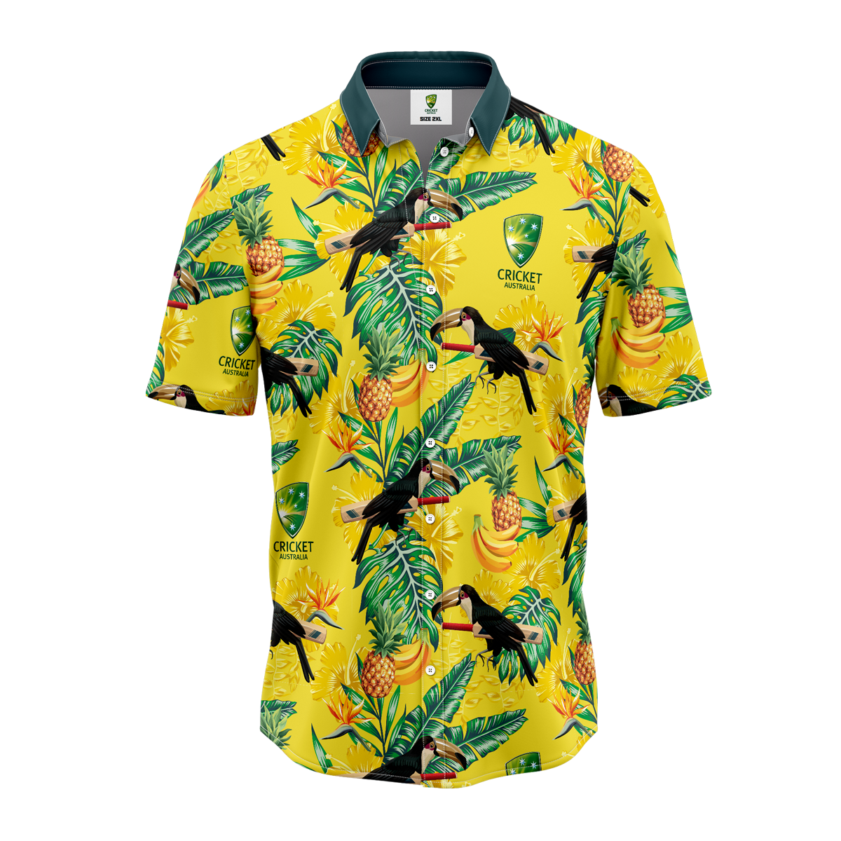 Cricket Australia Toucan Screamer Hawaiian Shirt Adult