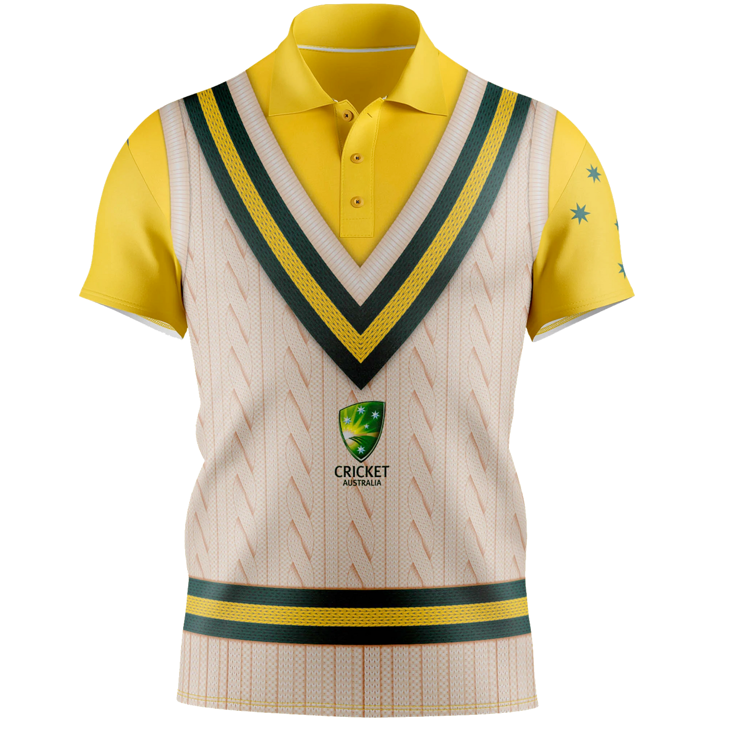 Cricket Australia Sleeveless Pullover Polo Shirt Adult