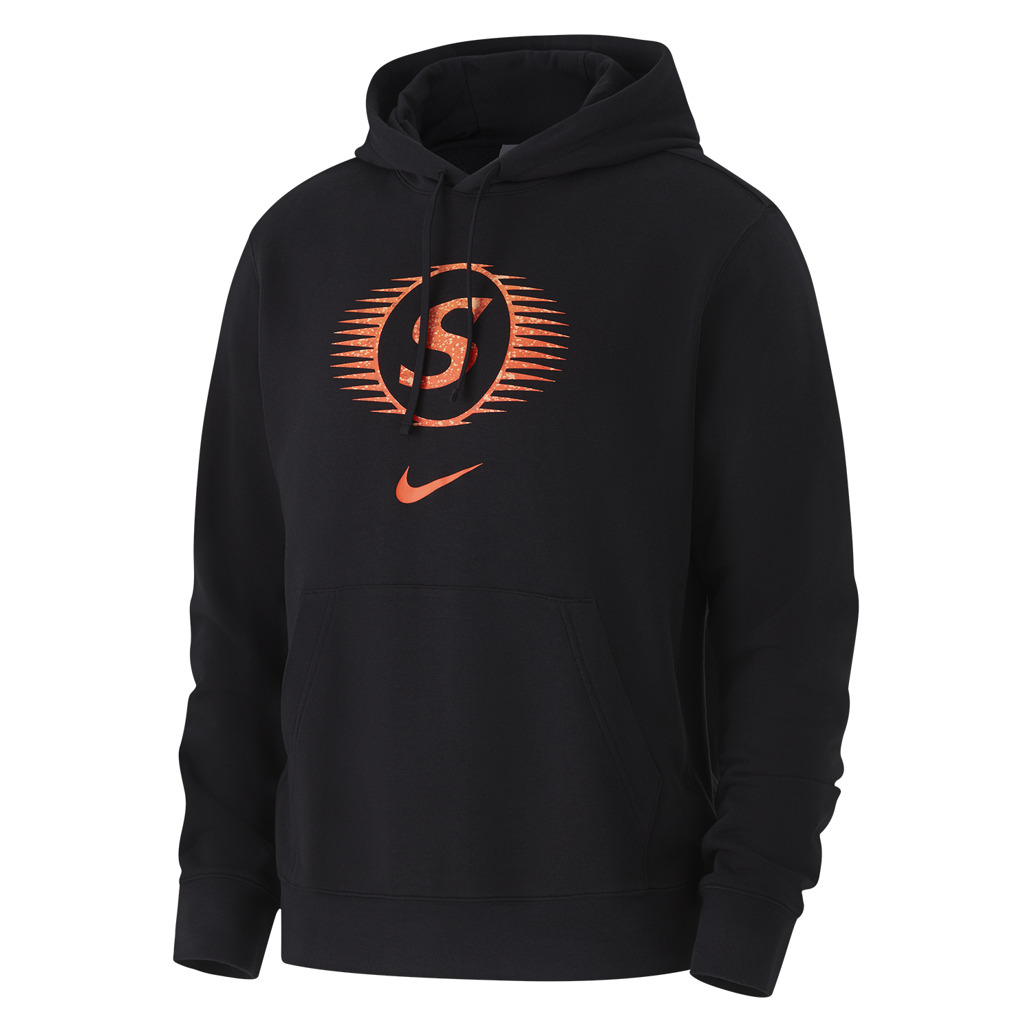 Black and orange nike top hoodie