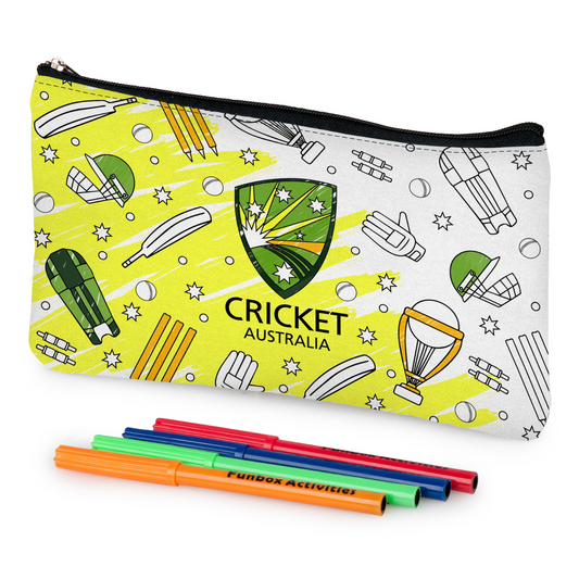 Cricket Australia Colour-In Pencil Case