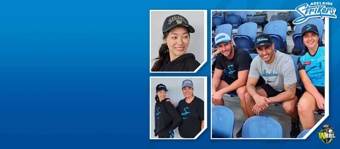 Show your support for the new 2023 WBBL Champions! Get the latest replica Strikers merchandise and supporter gear here.