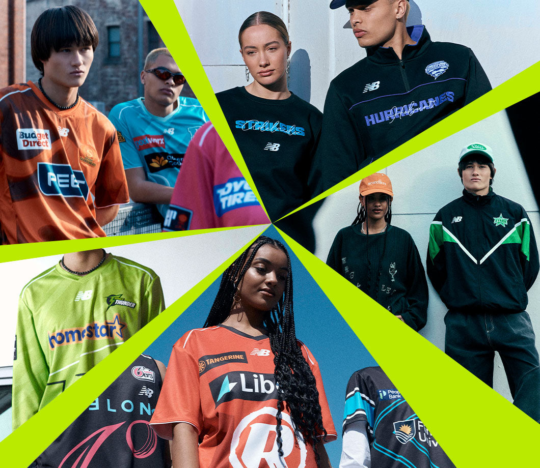 The Big Bash is back! Gear up for the season with the fresh New Balance kits and supporter range. Designed for fans who live and breathe the excitement of the Big Bash.