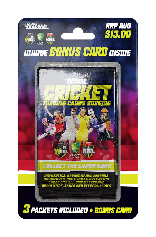 Cricket Australia Retail Trading Card Starter Pack (3 Packs)