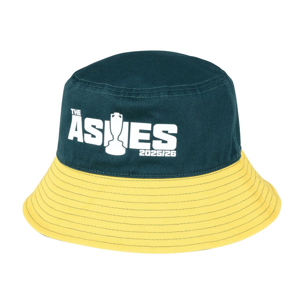 Ashes 25/26 Green/Gold Reversible Bucket Hat