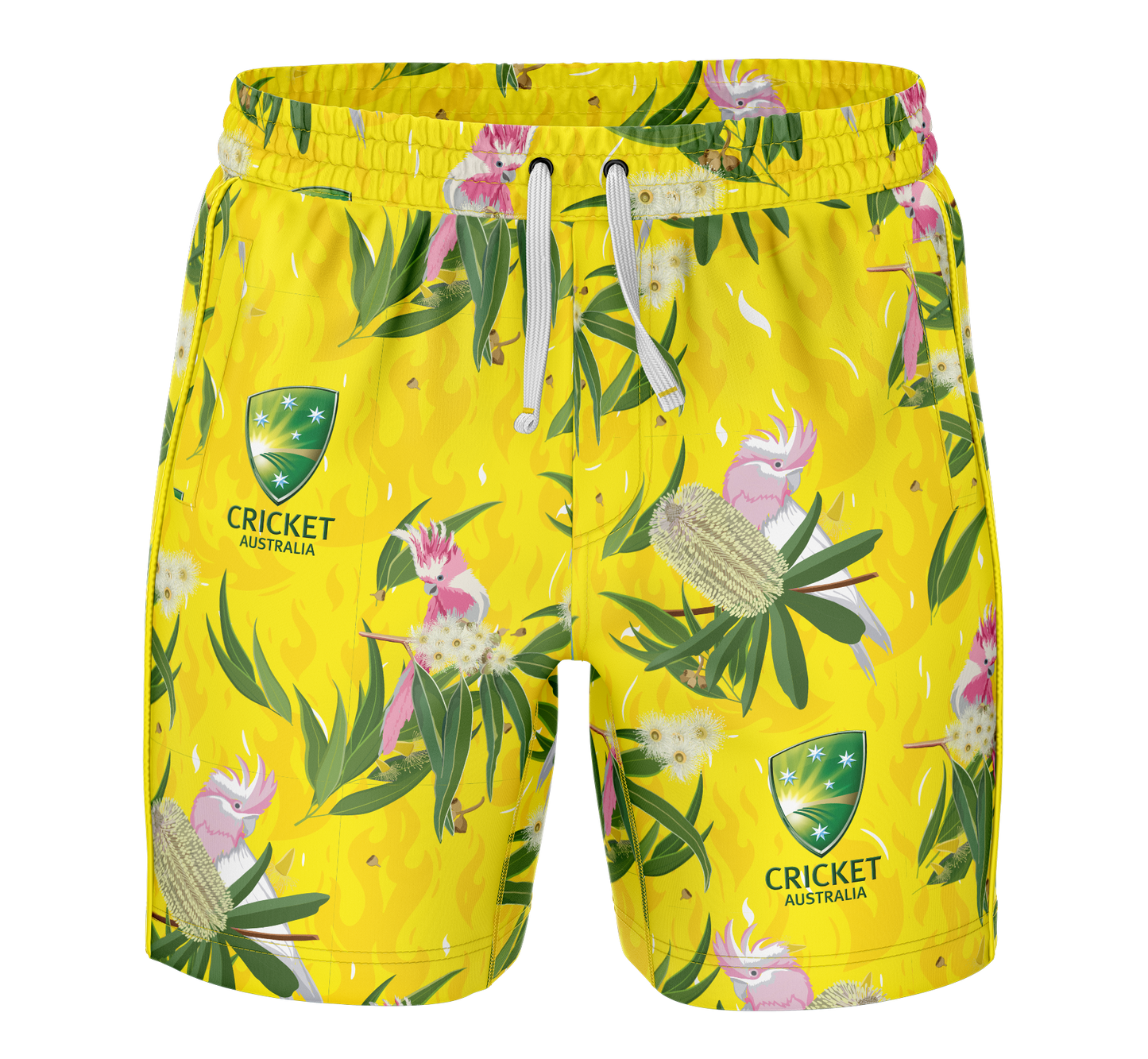 Cricket Australia Mens Flamin Galah Volley Shorts