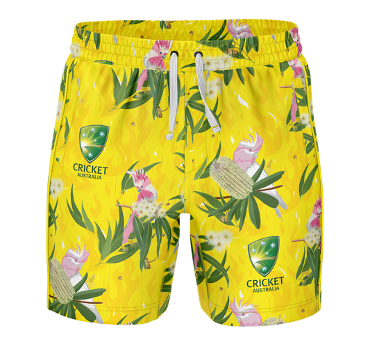 Cricket Australia Mens Flamin Galah Volley Shorts