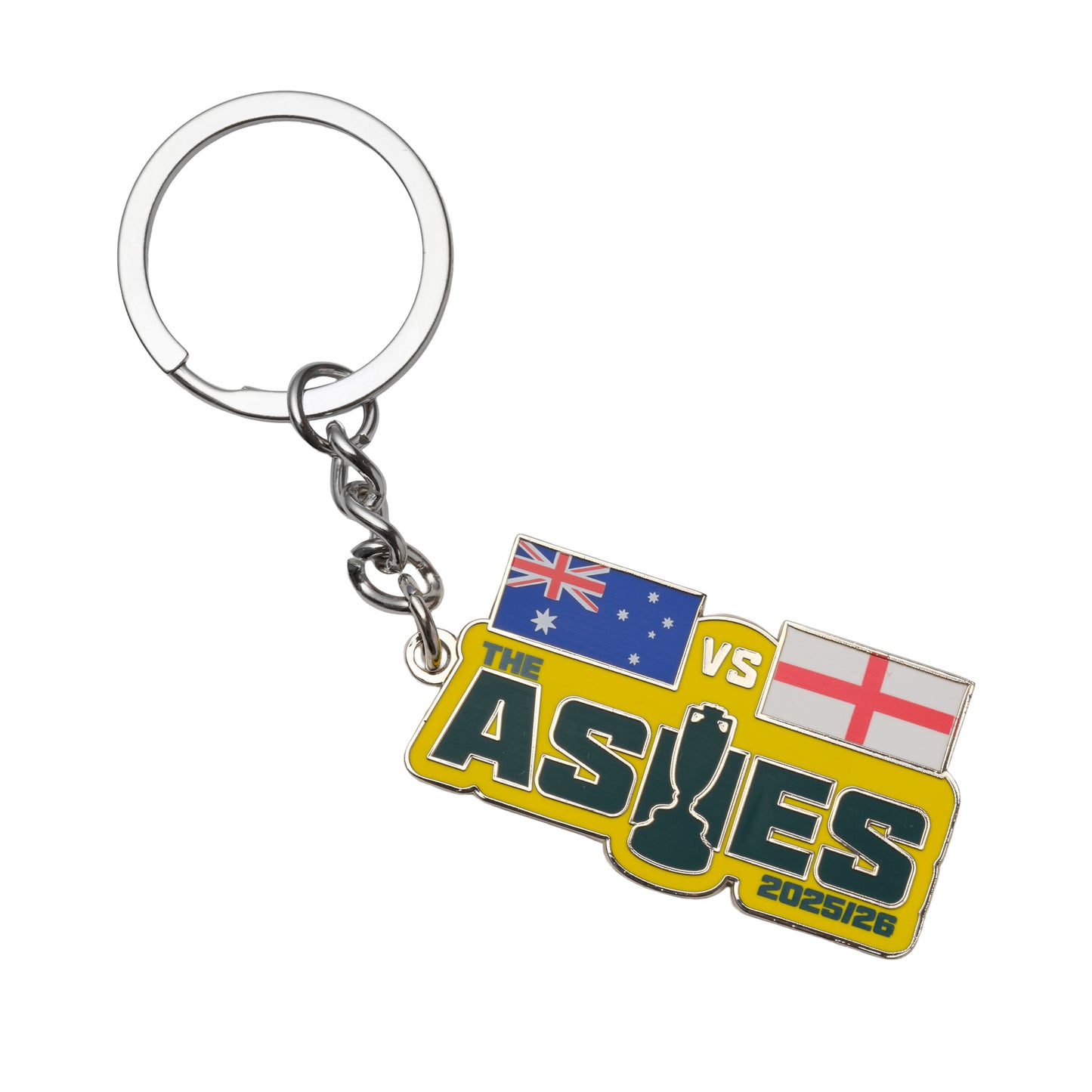 Cricket Australia Ashes 2025/26 Dual Flags Logo Keyring