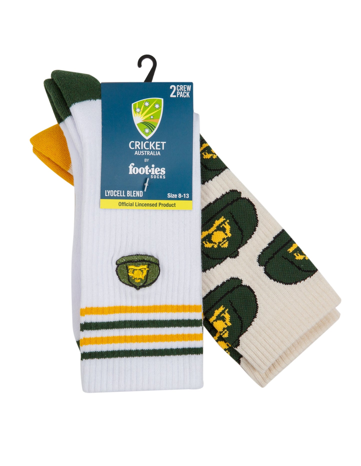 Cricket Australia Baggie Green Socks 2 Pack