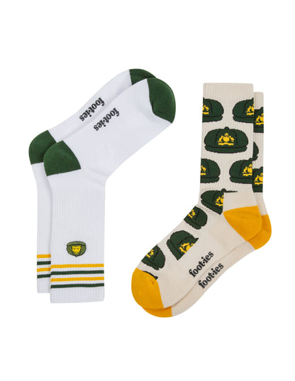 Cricket Australia Baggie Green Socks 2 Pack