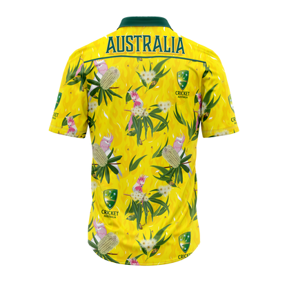 Cricket Australia Mens Flamin Galah Hawaiian Shirt