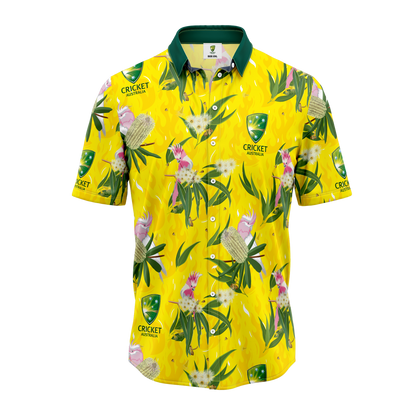 Cricket Australia Mens Flamin Galah Hawaiian Shirt