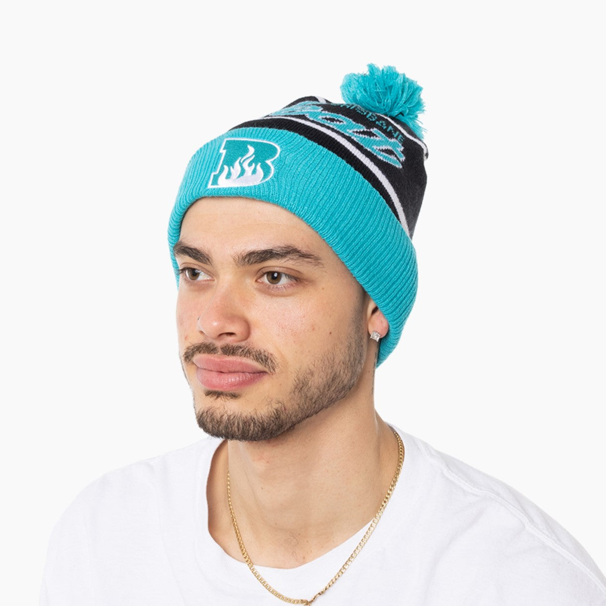 Brisbane Heat BBL Pom Pom Knit Beanie