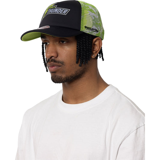 Sydney Thunder Grunge Camo Trucker Hat Mens