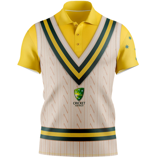 Cricket Australia Sleeveless Pullover Polo Shirt Adult